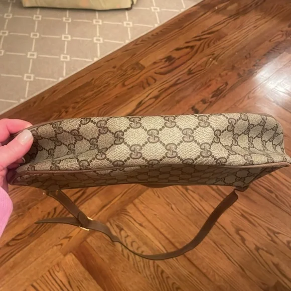 Vintage Gucci authentic taupe shoulder bag - Picture 4 of 8